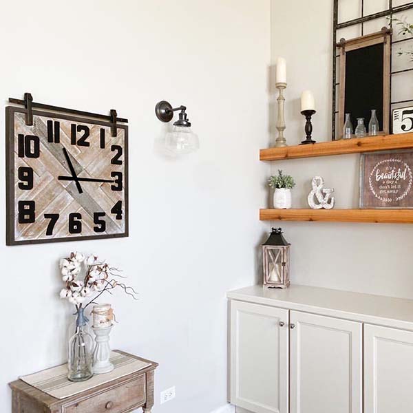 Oversized Reclaimed Wooden Planked Wall Clock