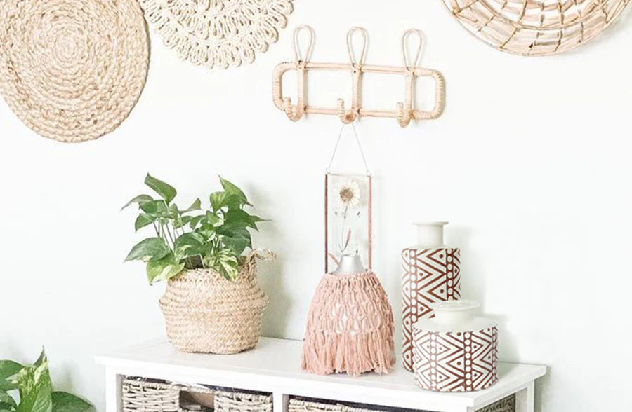 Tribal Print Porcelain Vases, Set of 2