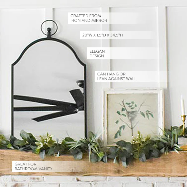 Black Scalloped Edge Mirror