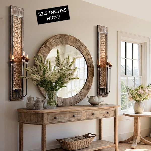 Ornate Candelabra Wall Sconce