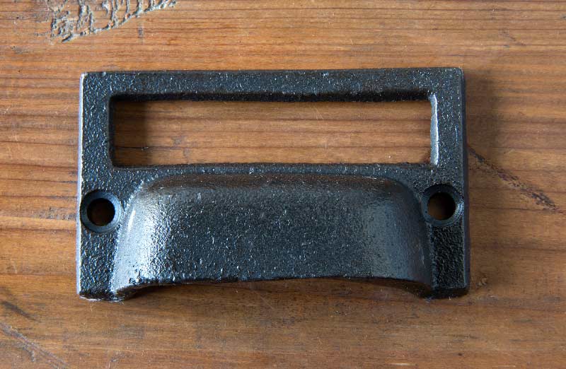 Cast Iron Note Card Drawer Pull  Set of 4