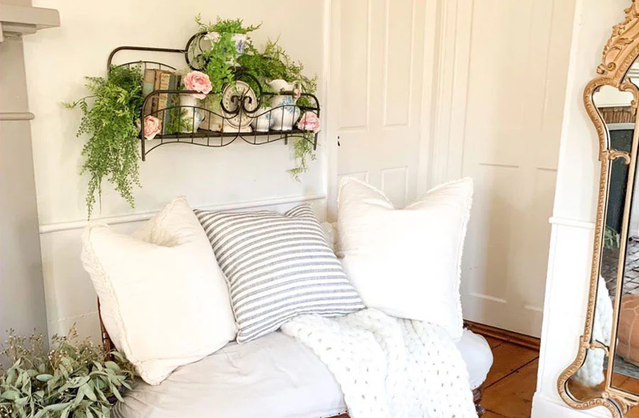 HUGE Ornate French Wire Shelf