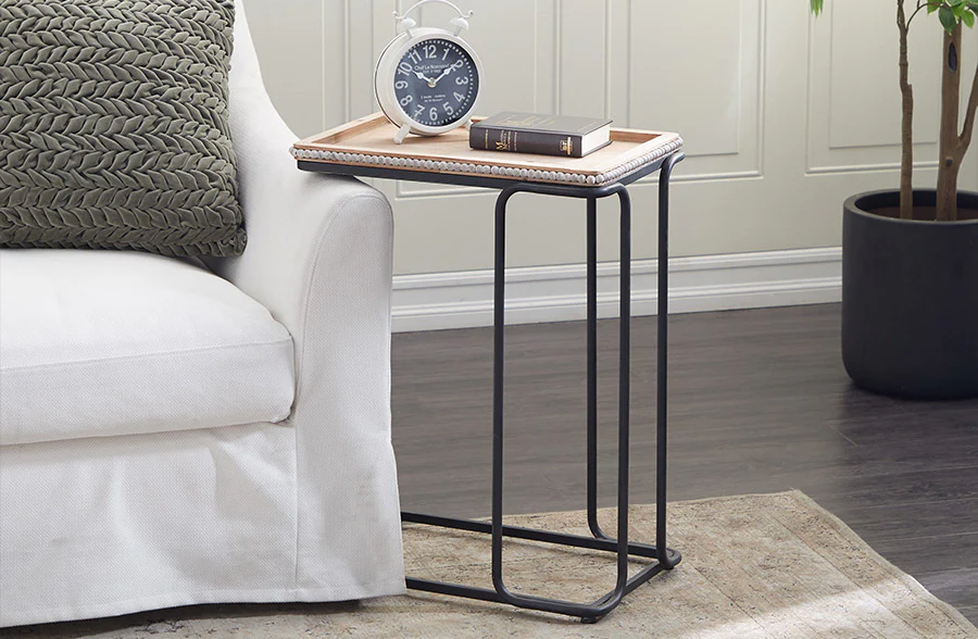 Beaded Edge Sofa Slide Table