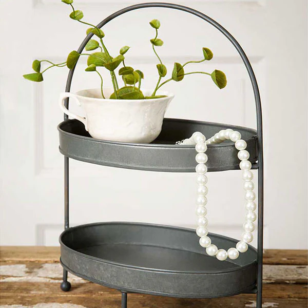 Two Tier Oval Display Tray