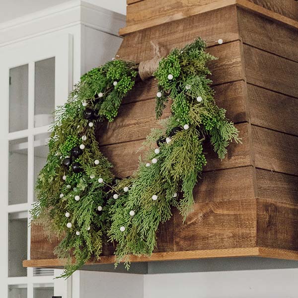 LARGE 24 Inch Juniper Berries and Bells Wreath