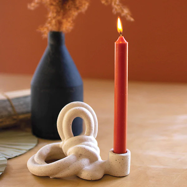 Ceramic Knot Taper Candle Holder