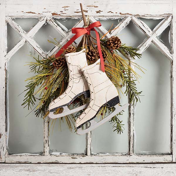 3-D Carved Skates Wall Decor