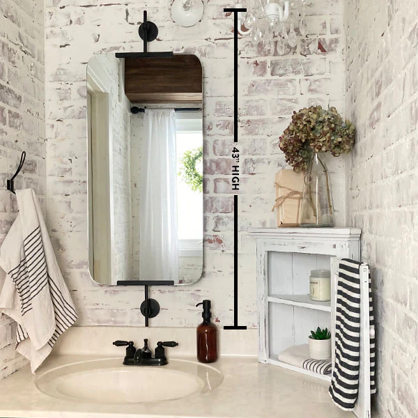 Rotating Wall Mirror | Refined Farmhouse