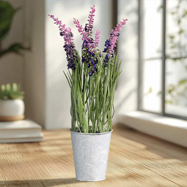Lifelike Potted Purple Lavender