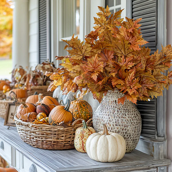 Brown Maple Leaf Spray, Set of 3