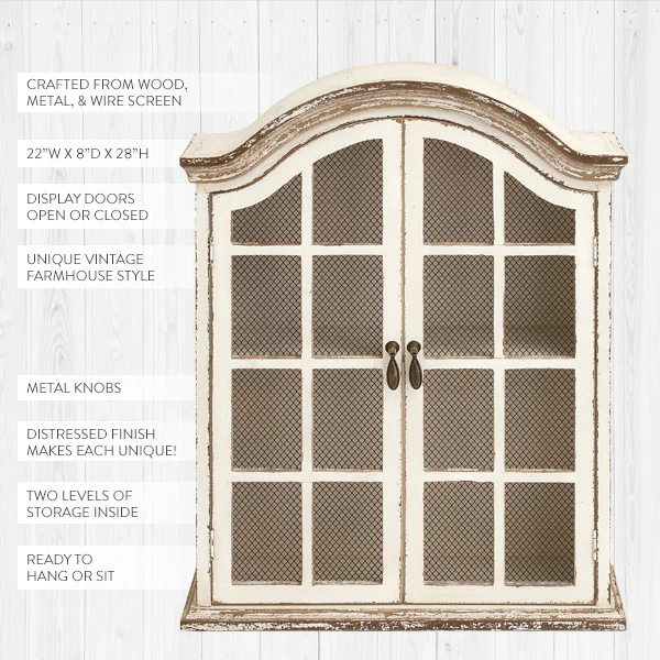 Victorian Wood Wall Cabinet