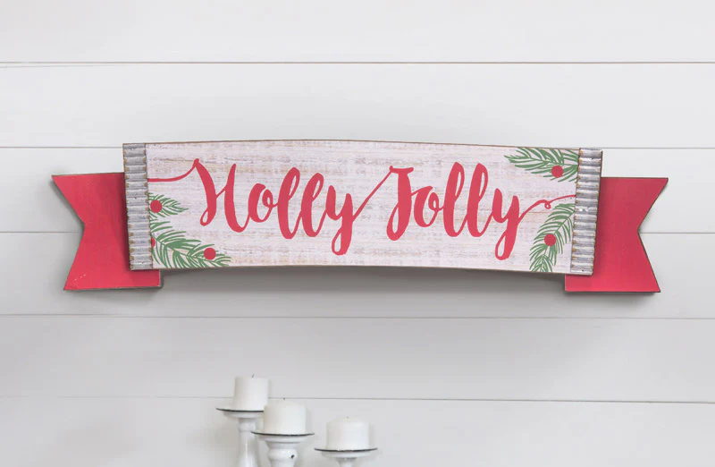 Rustic Holly Jolly Sign