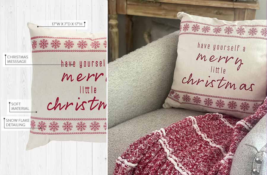 Merry Little Christmas Pillow