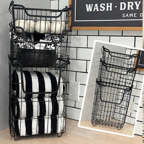 Stackable Storage Bins, Set of 3