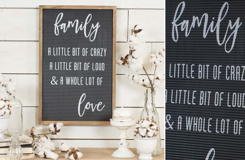 Wood Framed Family Sign