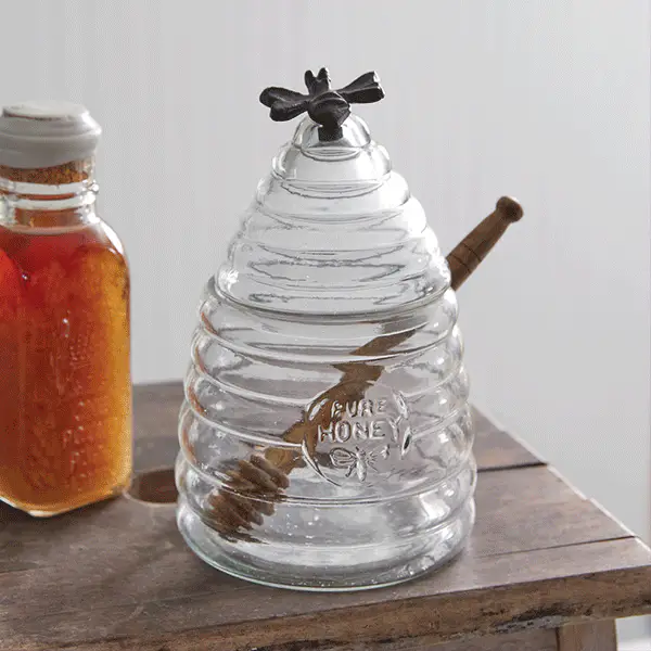 Honey Hive Glass Container, Pick Your Style