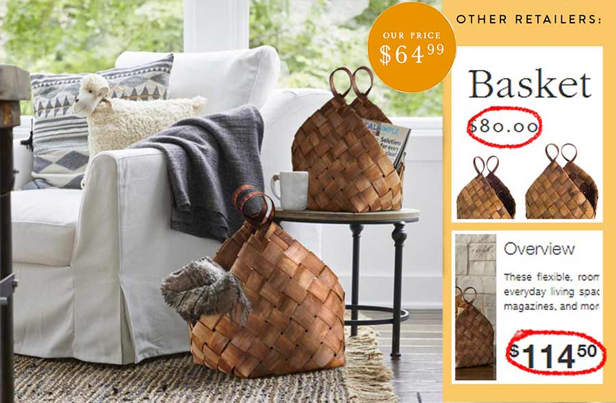 Woven Baskets Set with Handles