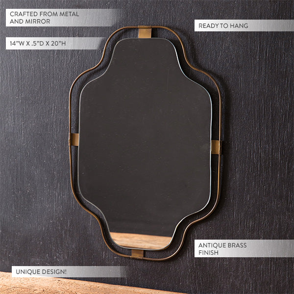 Notched Corner Powder Room Mirror