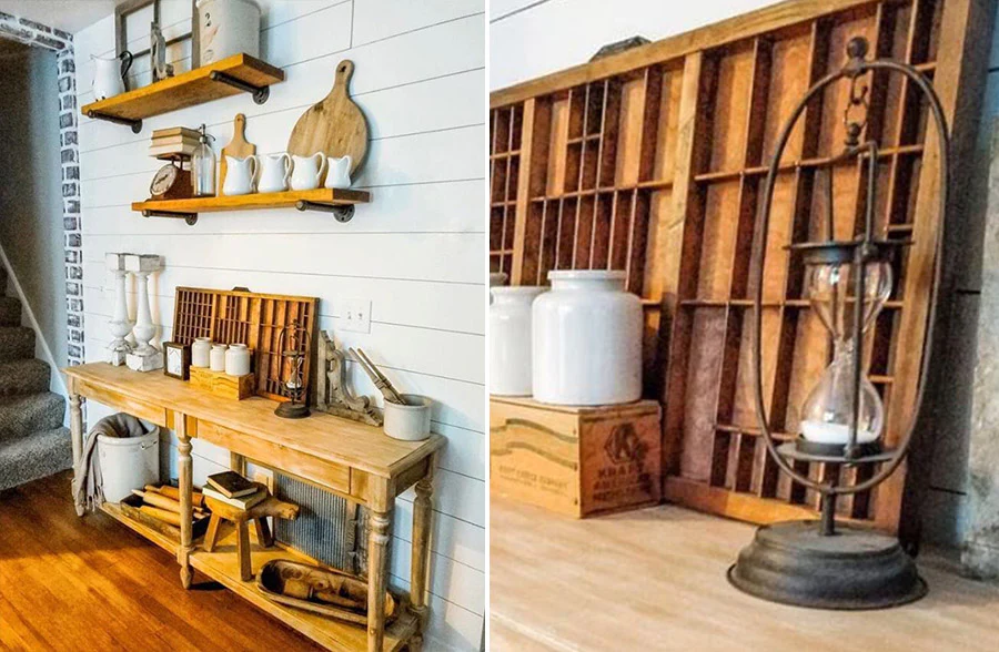 Distressed Metal Hourglass