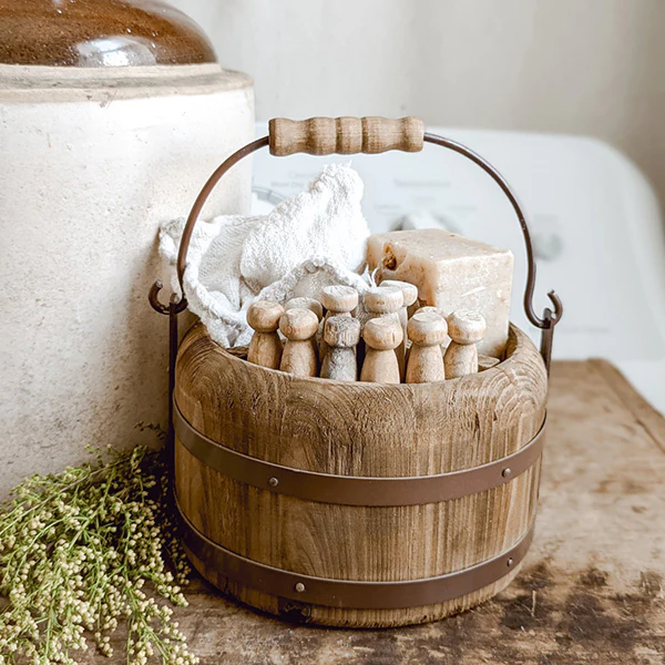 Wooden Barrel Storage Bucket, Choose Your Size