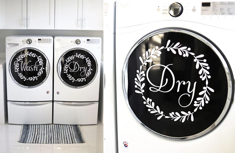 Wash and Dry Decals for Front Loader Washer and Dryer