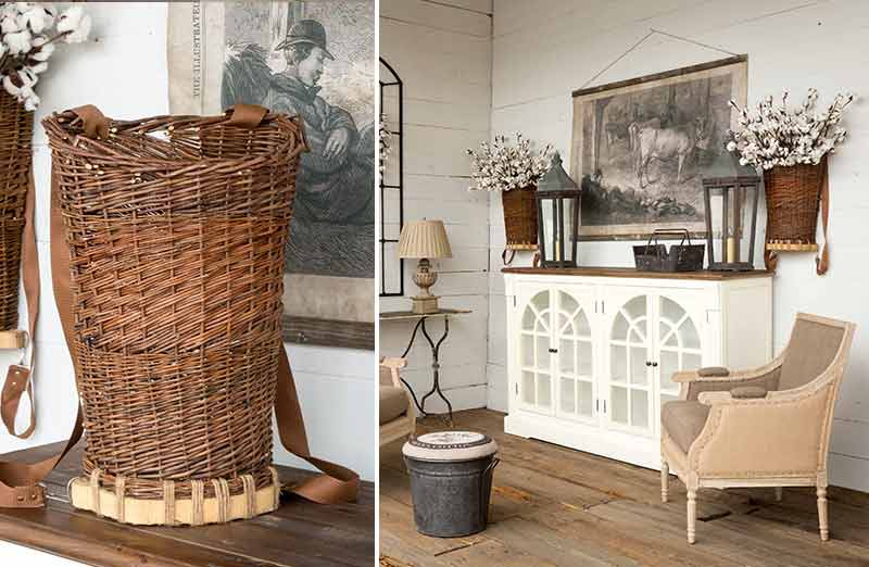 Hanging Woven Willow Basket